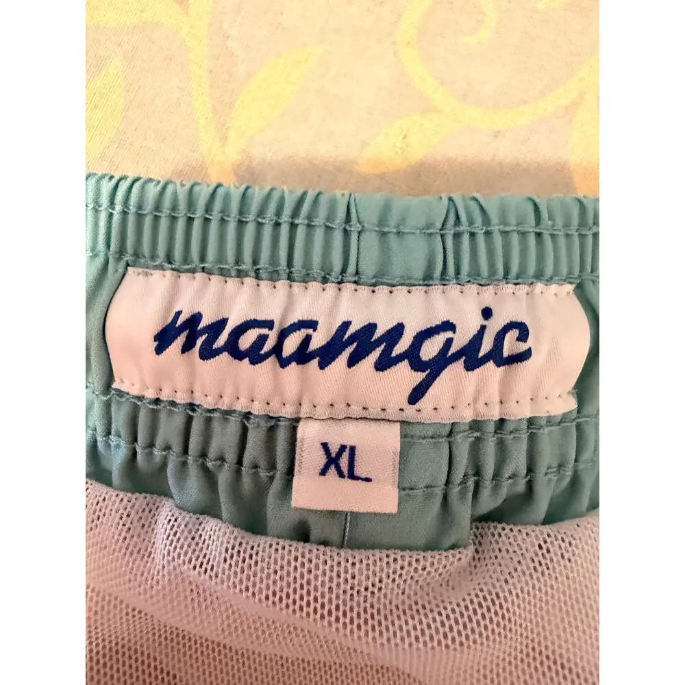 Maamgic SeaBorn Sea Voyage Nautical Print Swim Trunks Men's XL